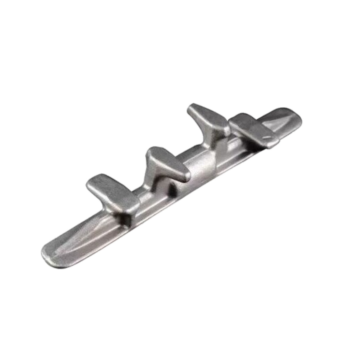 esteiras de mini escavadeiras reforçadas com aço contínuo e equipamentos pesados. Produto resistente, com encaixe preciso e durabilidade superior para uso em obras e terrenos exigentes.